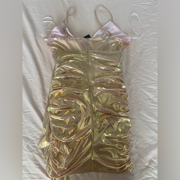 Rose Gold Metallic Dress - Picture 3 of 4